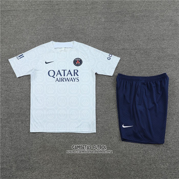 Chandal del Paris Saint-Germain Manga Corta 2022/2023 Gris - Pantalon Corto